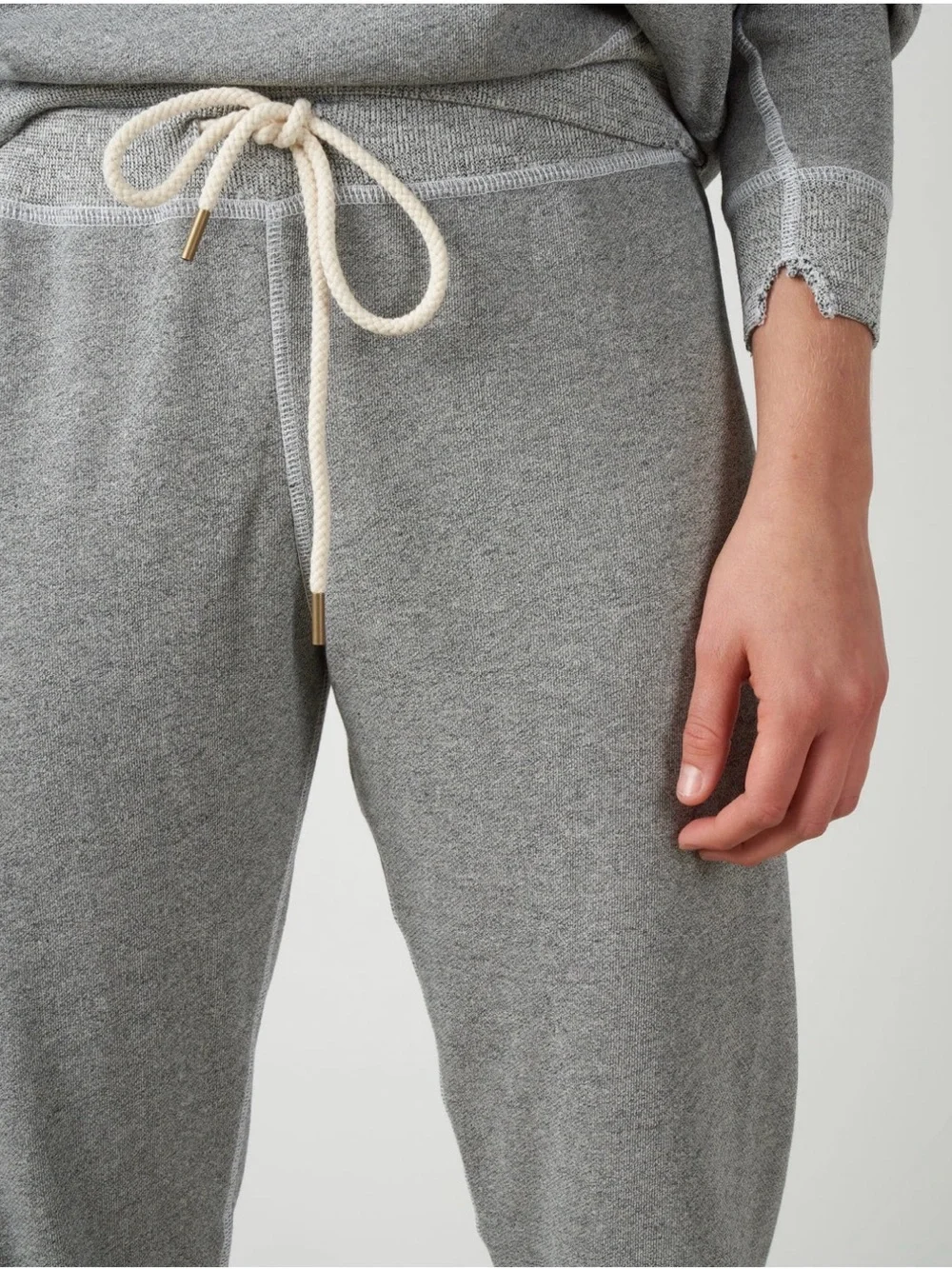 NWT The Great the cropped sweatpant - varsity grey size medium (2)